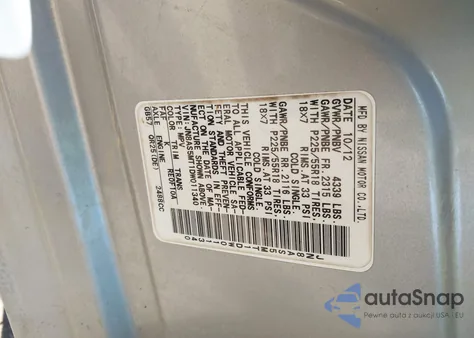 2013 Nissan Rogue Sv W/Sl Pkg from USA, damaged, VIN JN8AS5MT1DW011340